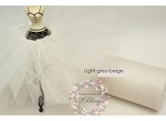 Light grey beige - Premium Soft Nylon Tulle roll 6 inch wide 100 yards length